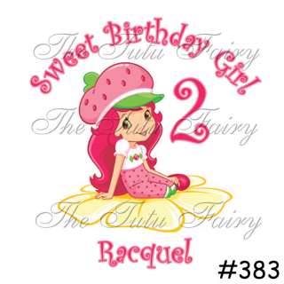 Strawberry shortcake Birthday girl Shirt tshirt name toddler baby 1st 