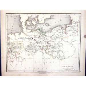 Prussia Hanover Pomerania Silesia Chambers Gellatly Antique Map 1855