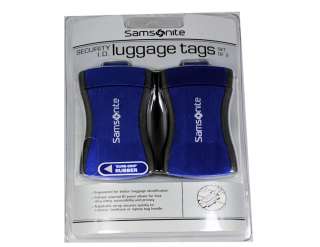 Set of 2 Samsonite Security I.D. Luggage Tags Sure Grip 0754618100088 