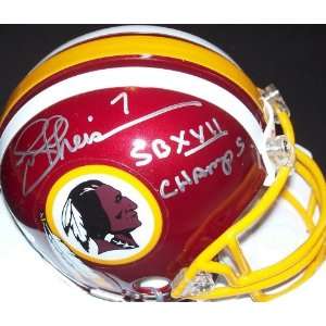 Joe Theismann autographed Washington Redskins mini helmet inscribed SB 