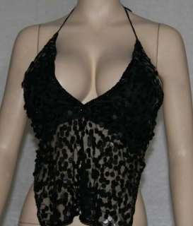 NWT Open back halter top clubwear Forever 21 black  