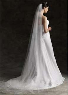 Pretty Single Layer 300cm Cathedral In White Wedding Bridal Veil With 
