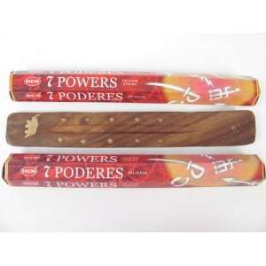 7 Powers   7 Potencias 40 Incense Sticks with Free Wood 