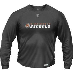 Reebok Cincinnati Bengals Sidleline Heathered Long Sleeve Equipment T 