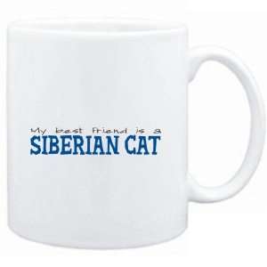    Mug White  My best friend is a Siberian  Cats