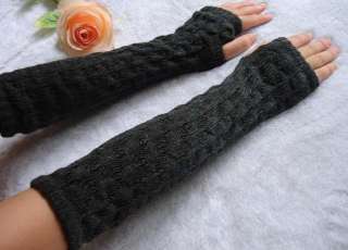   Cotton Long Fingerless Gloves Arm Warmer Winter Gloves G0T3  