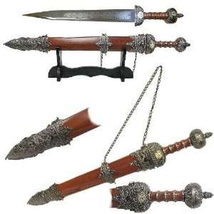  Ancient Roman Warrior Showpiece Dagger w/ Stand Sports 
