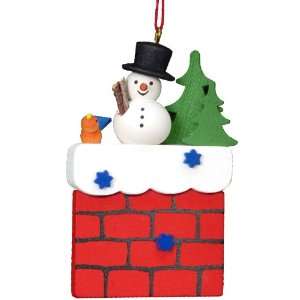  Ulbricht Snowman on Chimney Ornament