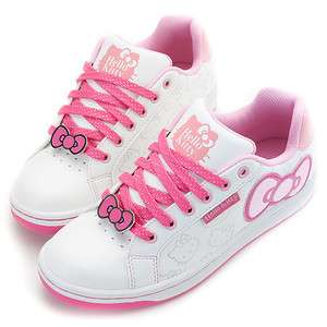   Hello Kitty Ladys Comfy Casual Sneakers Shoes White Pink 910671#H11
