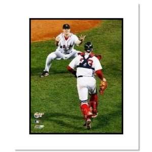  Jonathan Papelbon and Jason Varitek Boston Red Sox MLB 