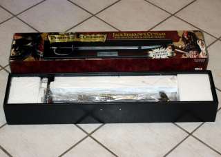   CARIBBEAN Jack Sparrow CUTLASS SWORD in SHADOW BOX DISPLAY New  