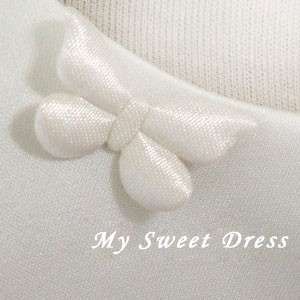 White Butterfly Children Dress Size 8   First Communion, Flower Girl 