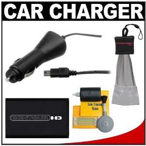  Contour Car Charger with Battery + Cleaning Kit for Contour 