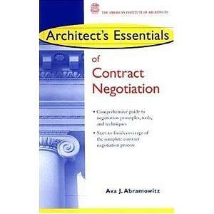    Architects Essentials of Contract Negotiation, 1st Edition Books