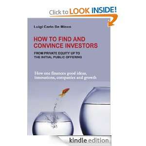 How to Find and Convince Investors How one finances good ideas 