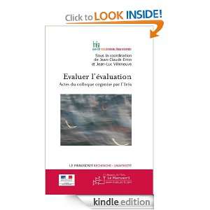 Evaluer lévaluation (French Edition) Jean Luc Villeneuve, Les 