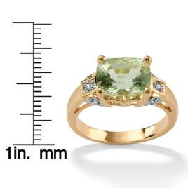 green amethyst 18k sterling silver ring 44038 complementing 