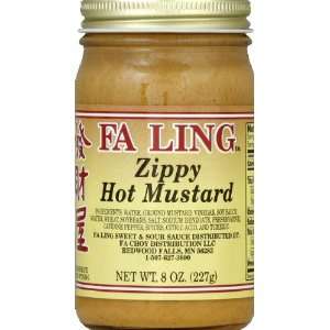 Fa Ling Zippy Hot Mustard 8.0 oz (Pack of 12)  Grocery 