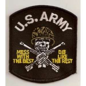  US Army Mess With The Best Military Biker Vest Patch 