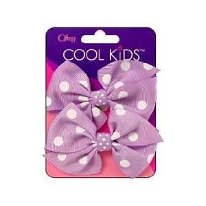  Offray Cool Kids Bow Multi Color Lavender/Wht 2pc Arts 