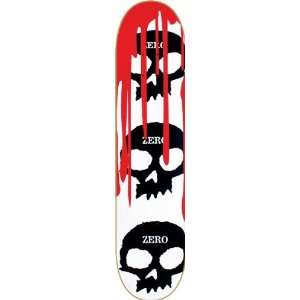  Zero 3 Skull Blood Cult White Deck 8.12 Skateboard Decks 