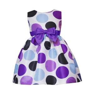    Rare Editions Girls Multi Dot Shantung Dress (Size 18 Months) Baby