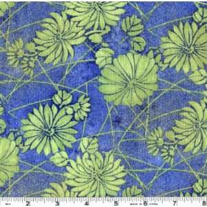   Chrysanthemum Periwinkle Fabric By The Yard Arts, Crafts & Sewing