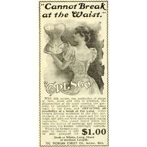 1901 Ad Jackson Michigan Cresco Corset Victorian Fashion Undergarments 