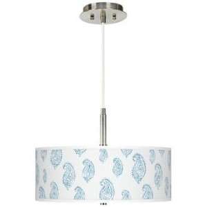  Paisley Snow Giclee Brushed Nickel Pendant Chandelier 
