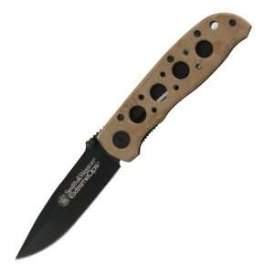 Smith & Wesson 4.1 Pocket Knife with Black Blade and Desert Aluminum 
