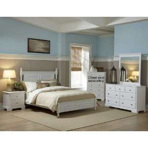   Queen Size Bedroom Set Cottage Style in White Finish