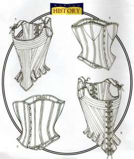extensive boning and purchased or self made eyelets for lacing and fit 