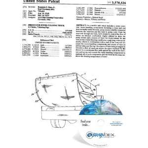    NEW Patent CD for SHROUD FOR SEWER CLEANING TRUCK 