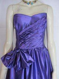 Vintage 1980s Srapless Party Dress Purple   M  
