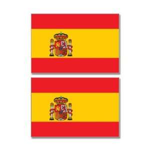  Spain Country Flag   Sheet of 2   Window Bumper Stickers 