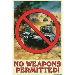  No Weapons Permitted   12x18 Framed Print in Black Frame 