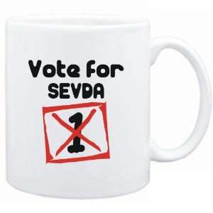  Mug White  Vote for Sevda  Female Names Sports 