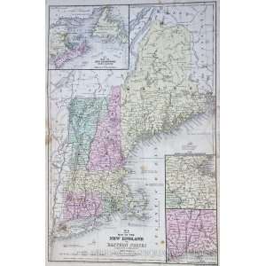  Mitchell Map of New England (1854)