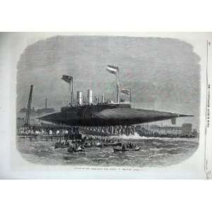   1866 Launch Steam Yacht Ship Ross Winans Millwall Art