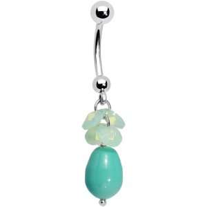  Handcrafted Turquoise Temptation Drop Belly Ring MADE WITH 