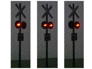 pcs O Scale Black Railroad Crossing Signals LEDs made  