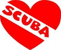 Love Scuba Diver Heart Dive Flag Sticker Decal Graphic  