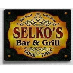  Selkos Bar & Grill 14 x 11 Collectible Stretched 