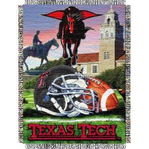 Texas Tech Red Raiders NCAA Woven Tapestry Throw (Home Field Advantage 
