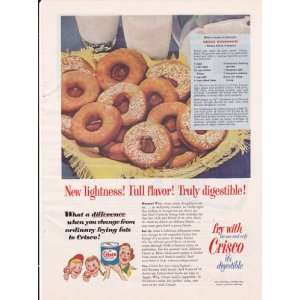  Crisco Doughnuts Recipe 1952 Original Vintage 