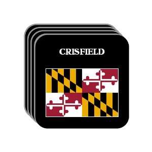  US State Flag   CRISFIELD, Maryland (MD) Set of 4 Mini 