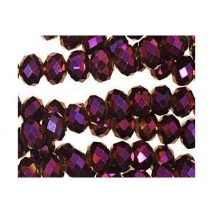   Raspberry Crystal Faceted Rondelle 8mm Beads Arts, Crafts & Sewing