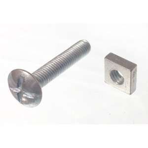 ROOFING BOLT CROSS HEAD 6MM M6 X 35MM LENGTH BZP WITH SQUARE NUTS 