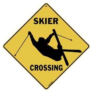  Skier Crossing Sign Patio, Lawn & Garden