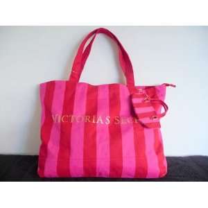 Victorias Secret Extra Large Pink Stripe Holiday Edition Zipper Heavy 